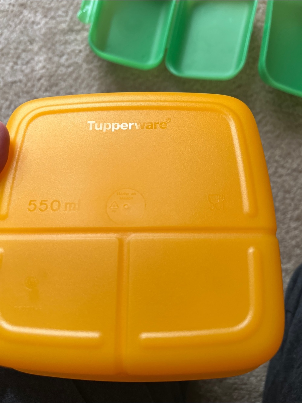 Colorful Divided Plastic Tupperware Containers - Picture 2 of 2